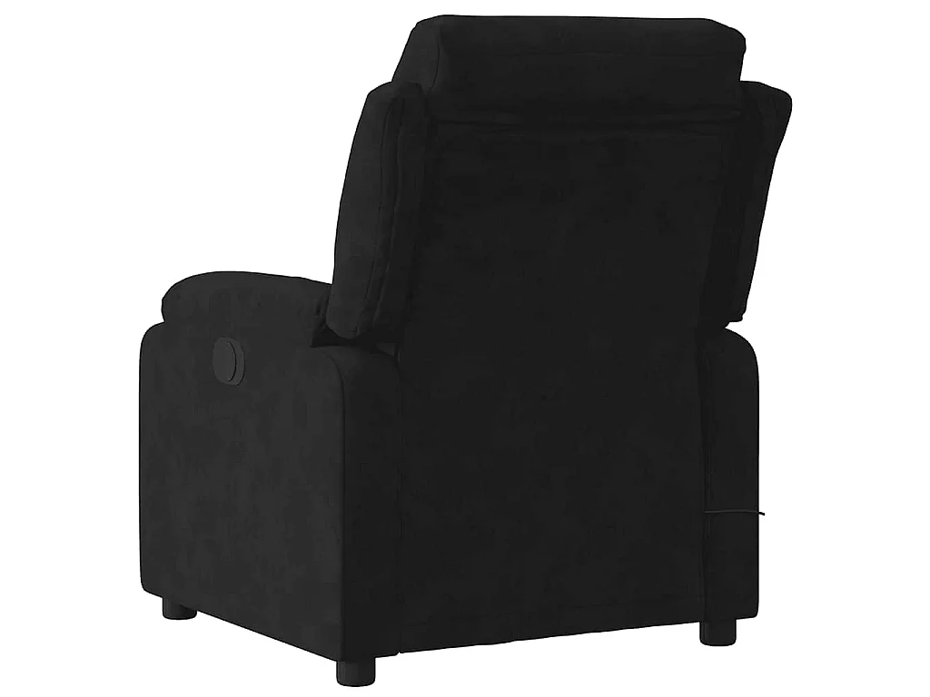 Sillón de masaje reclinable de terciopelo negro