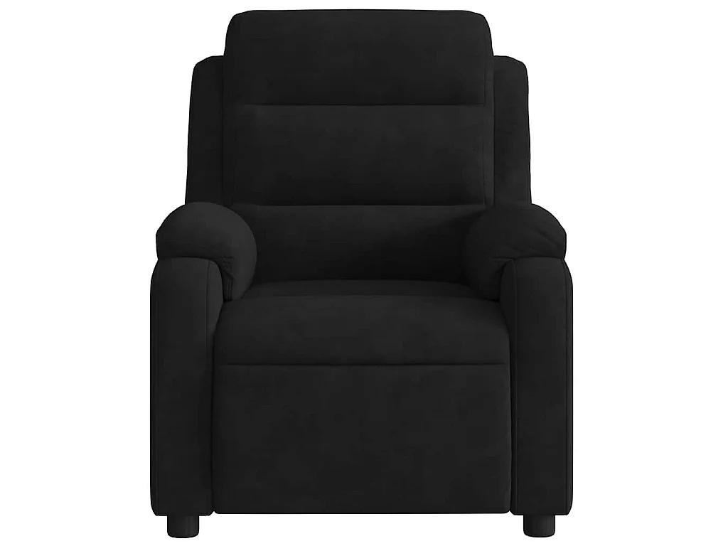 Sillón de masaje reclinable de terciopelo negro
