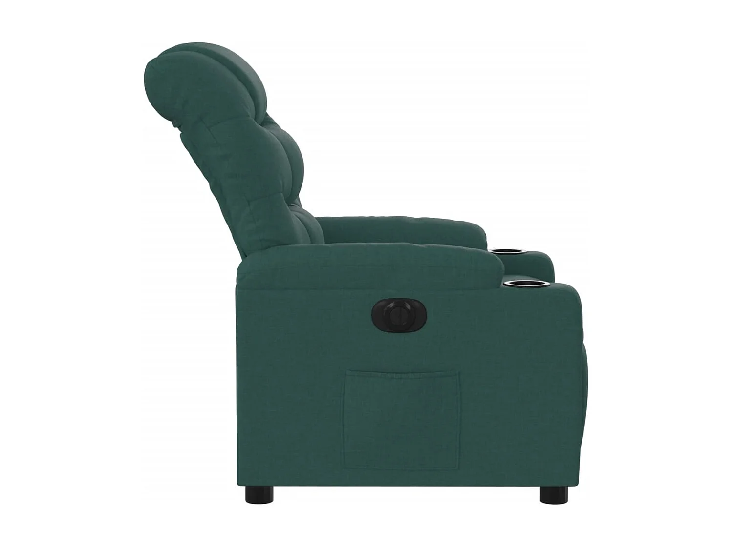 Fauteuil inclinable électrique Vert foncé Tissu