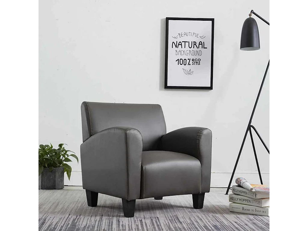 Poltrona Grigia in Similpelle