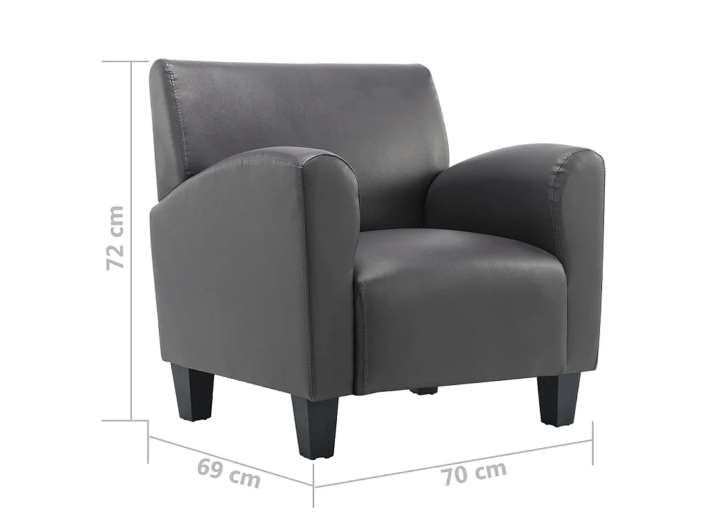 Poltrona Grigia in Similpelle