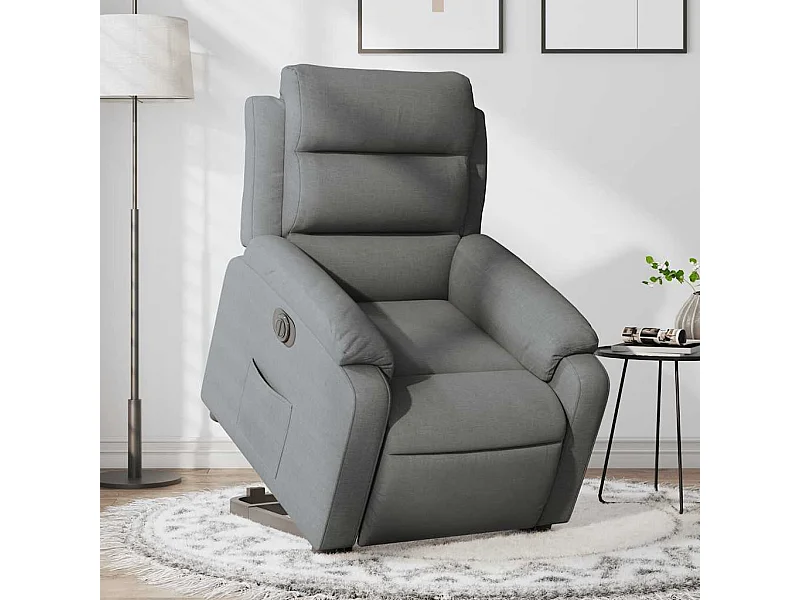 Fauteuil inclinable électrique gris foncé tissu