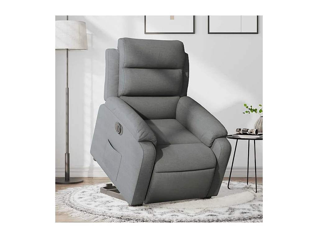 Fauteuil inclinable électrique gris foncé tissu