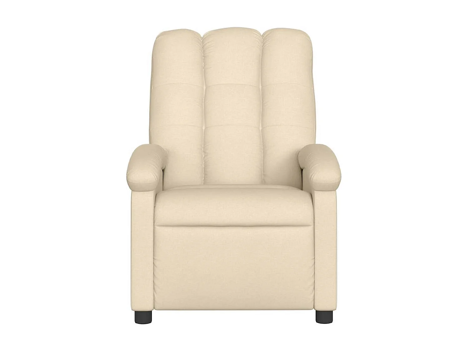 Fauteuil inclinable de massage électrique crème tissu
