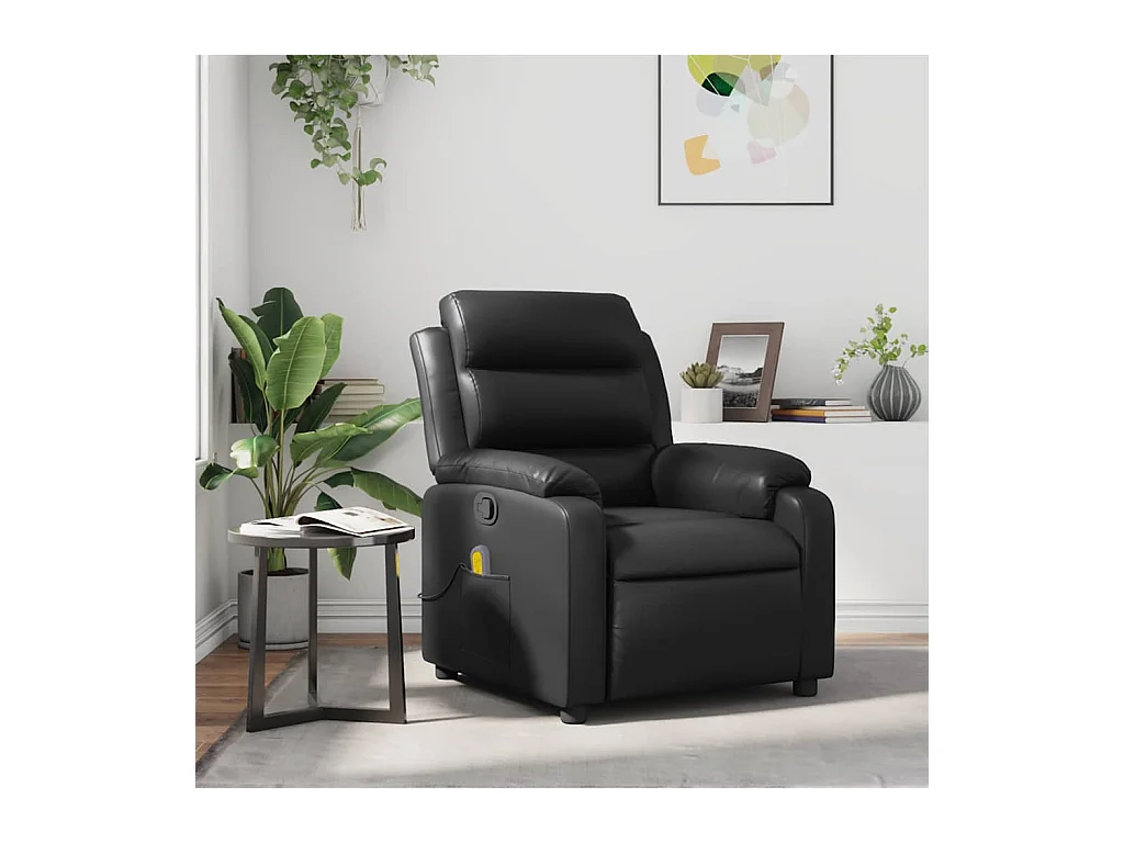 Massagesessel Schwarz Kunstleder