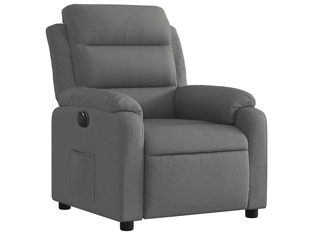 Fauteuil inclinable électrique Gris foncé Tissu