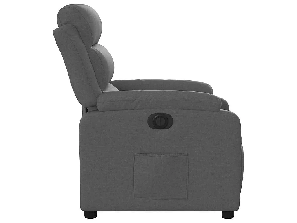 Fauteuil inclinable électrique Gris foncé Tissu