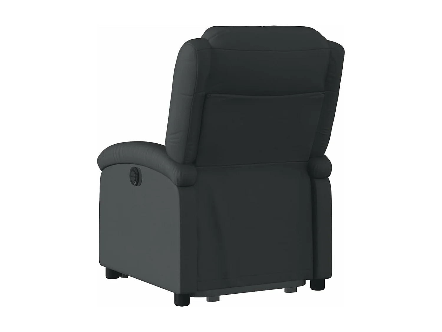 Fauteuil inclinable électrique noir cuir véritable