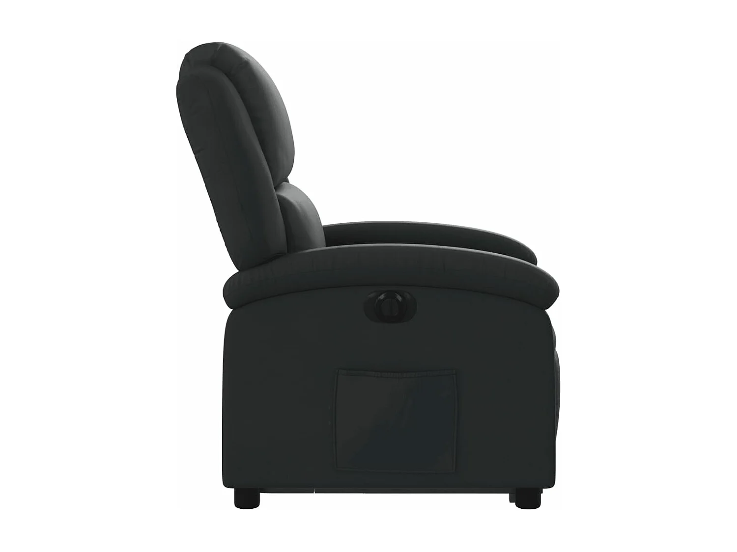Fauteuil inclinable électrique noir cuir véritable