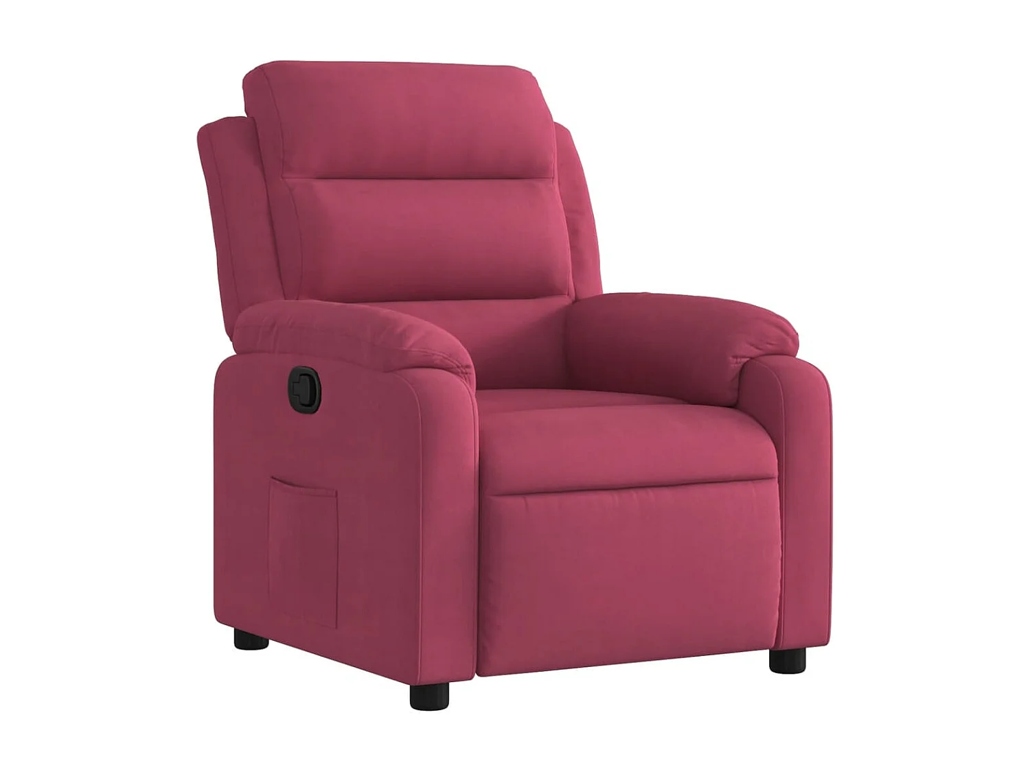 Fauteuil inclinable rouge bordeaux velours
