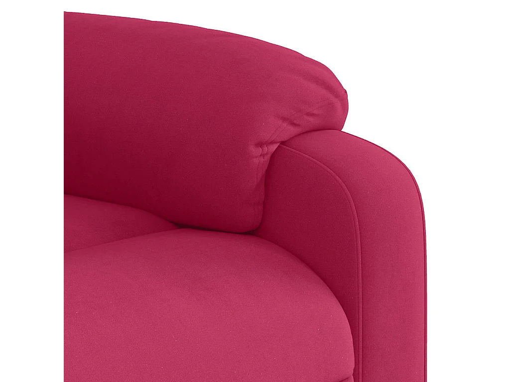 Fauteuil verstelbaar fluweel wijnrood
