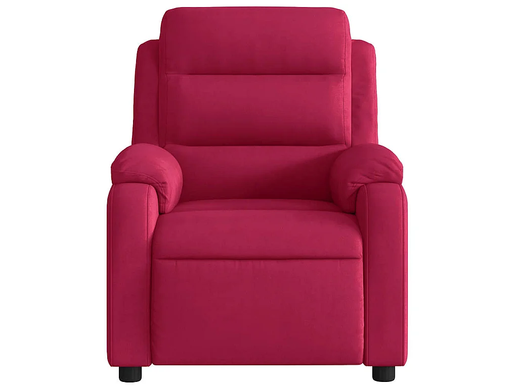 Fauteuil inclinable rouge bordeaux velours