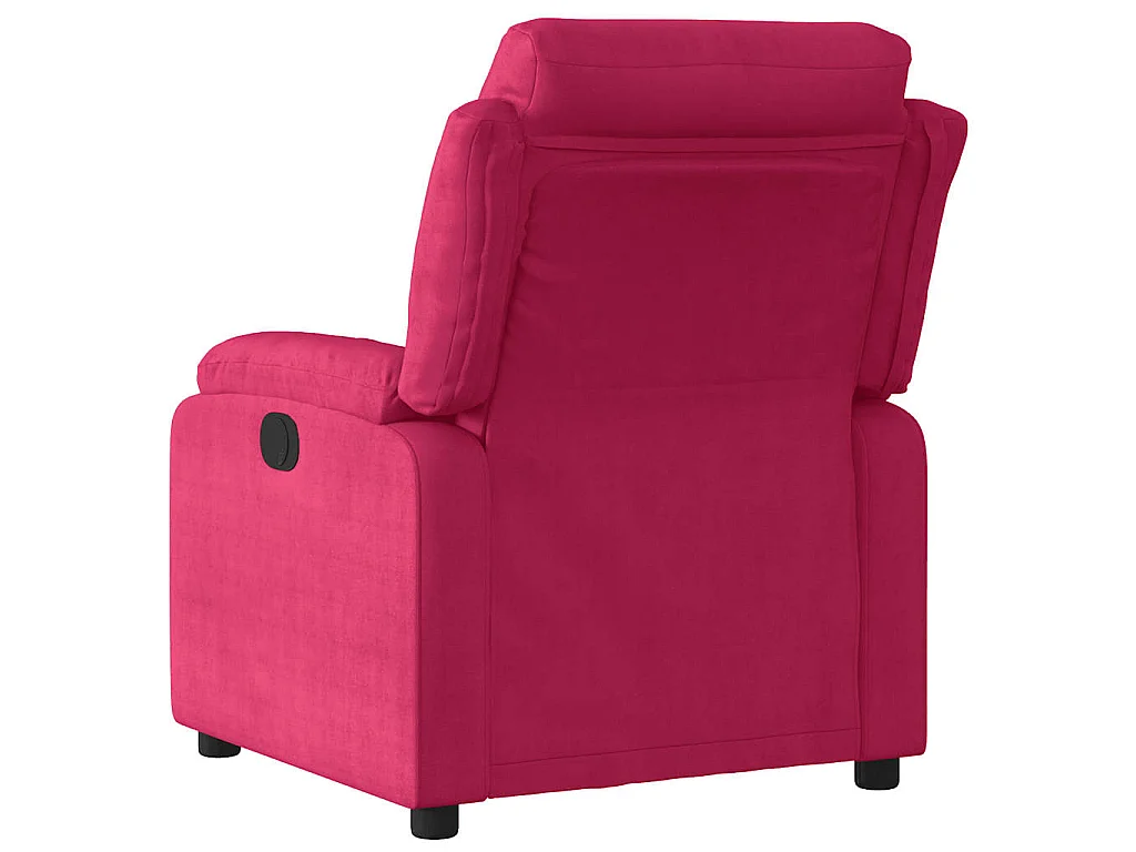 Fauteuil inclinable rouge bordeaux velours