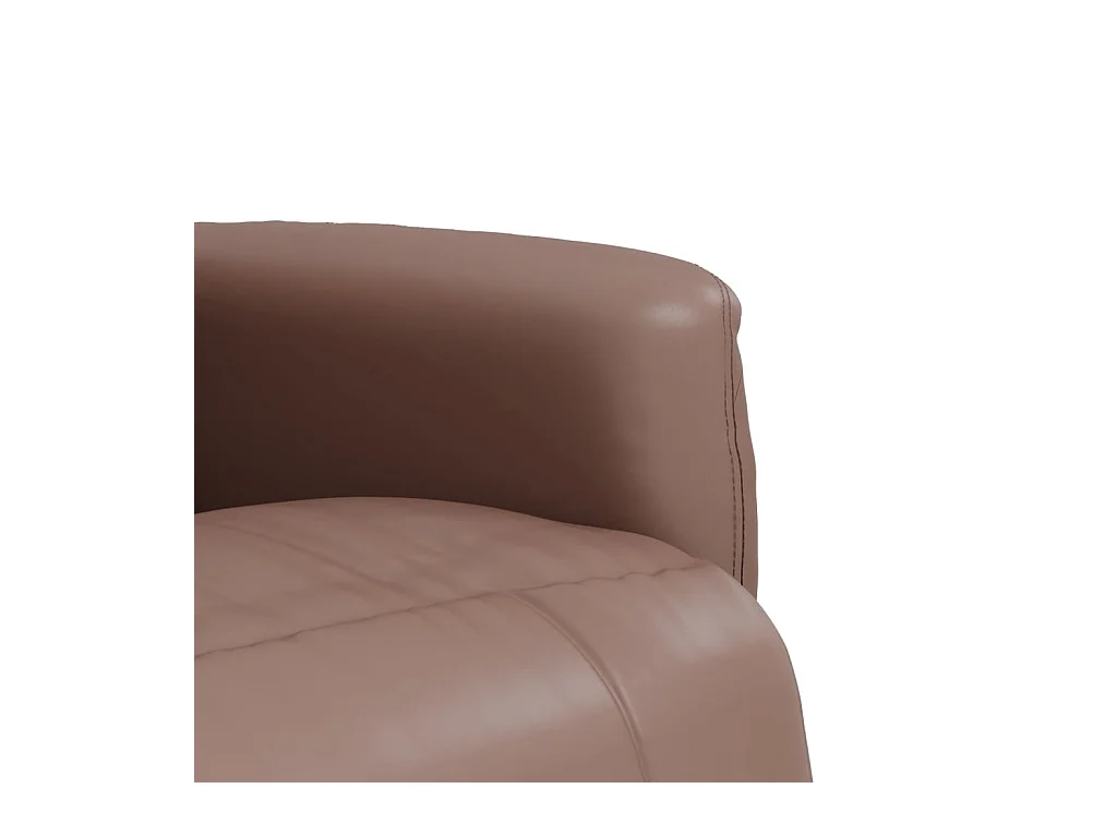 Fauteuil inclinable avec repose-pieds marron similicuir