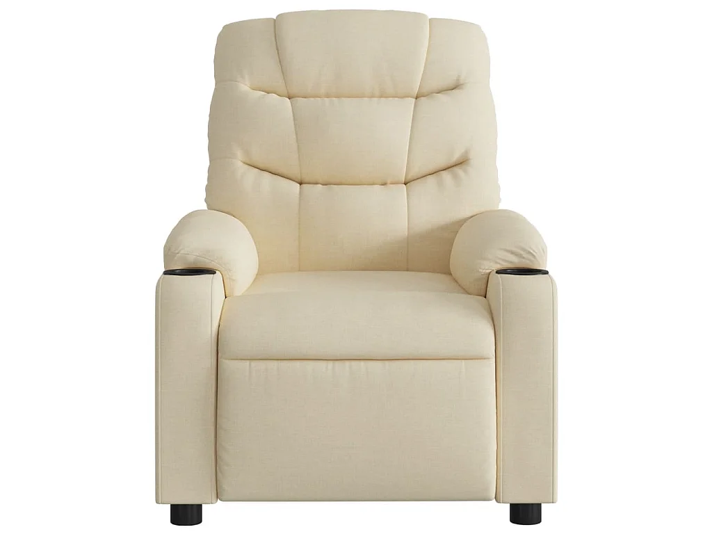 Fauteuil inclinable électrique Crème Tissu