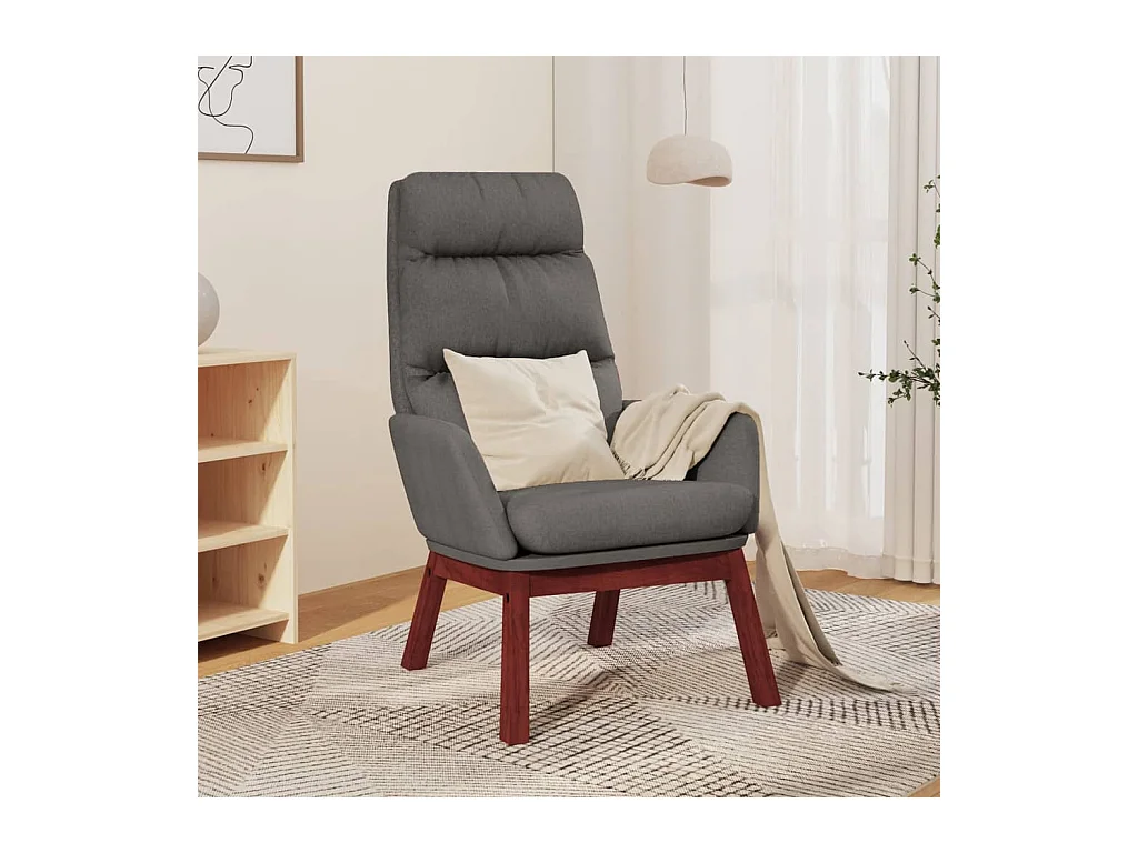 Chaise de relaxation Gris clair Tissu