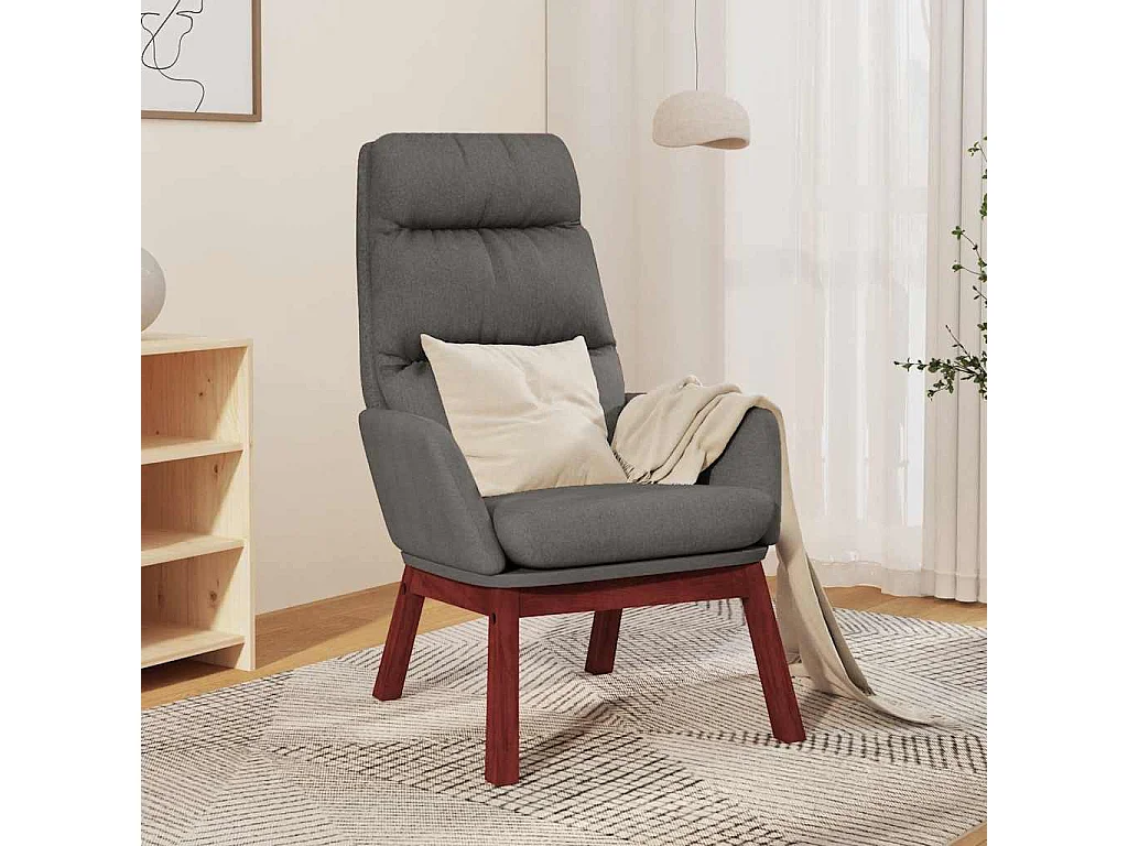 Chaise de relaxation Gris clair Tissu