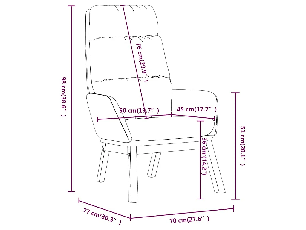 Relaxstoel stof lichtgrijs