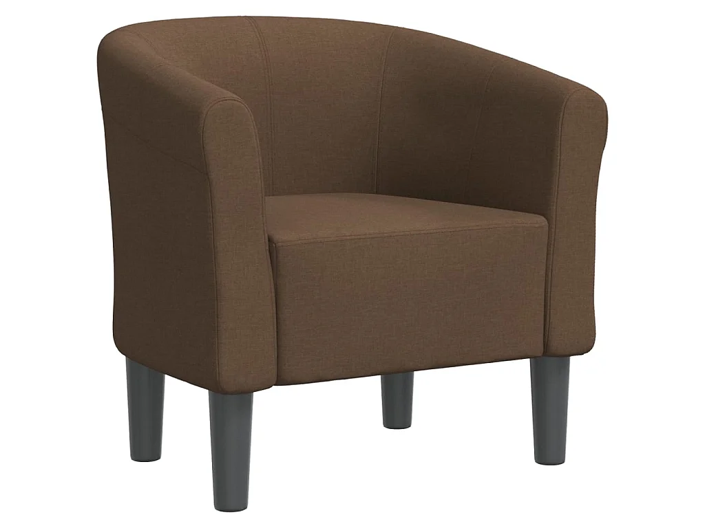 Chaise cabriolet marron tissu