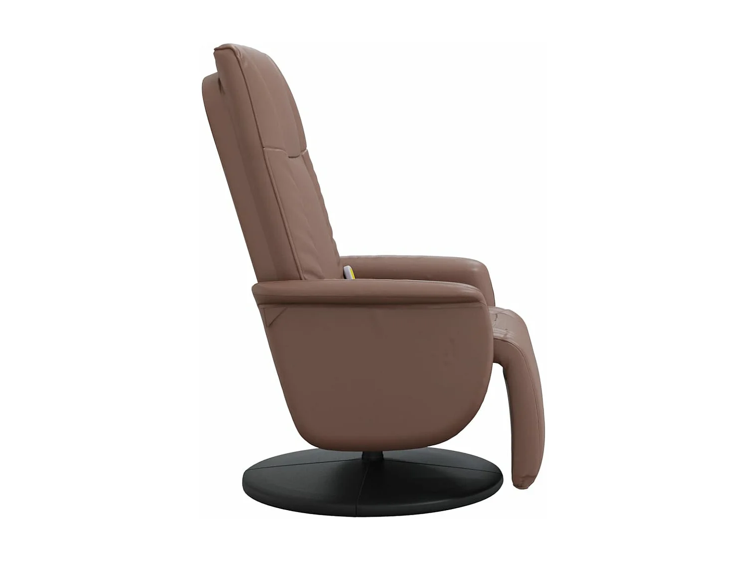 Fauteuil inclinable de massage repose-pieds marron similicuir