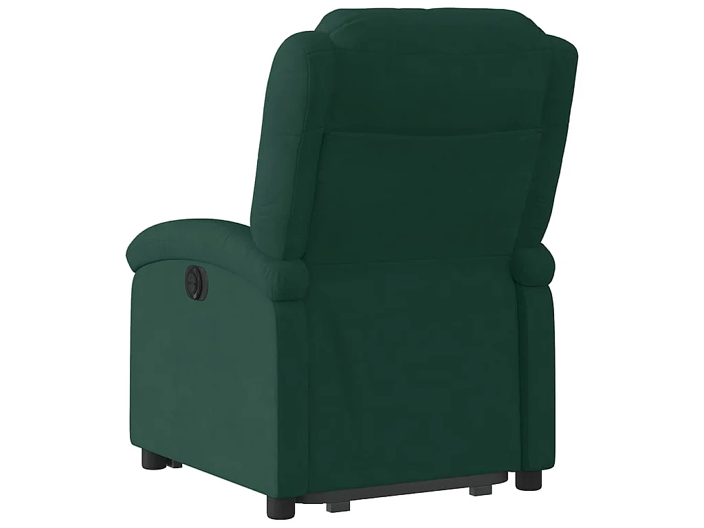 Fauteuil inclinable électrique vert foncé velours