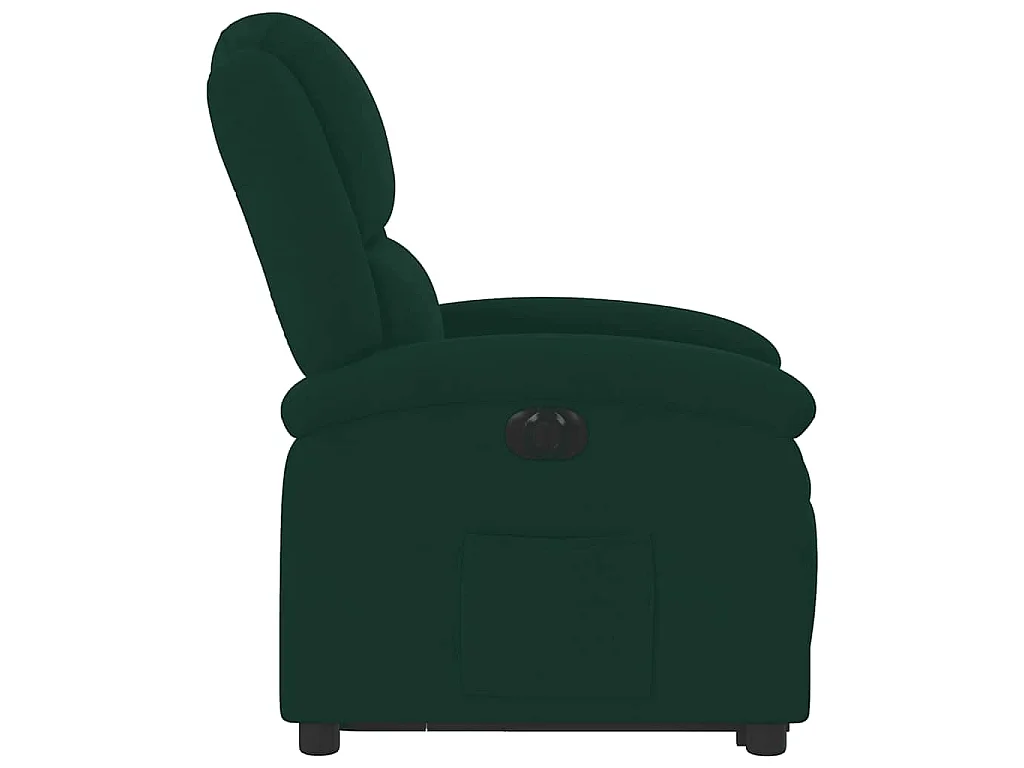 Fauteuil inclinable électrique vert foncé velours