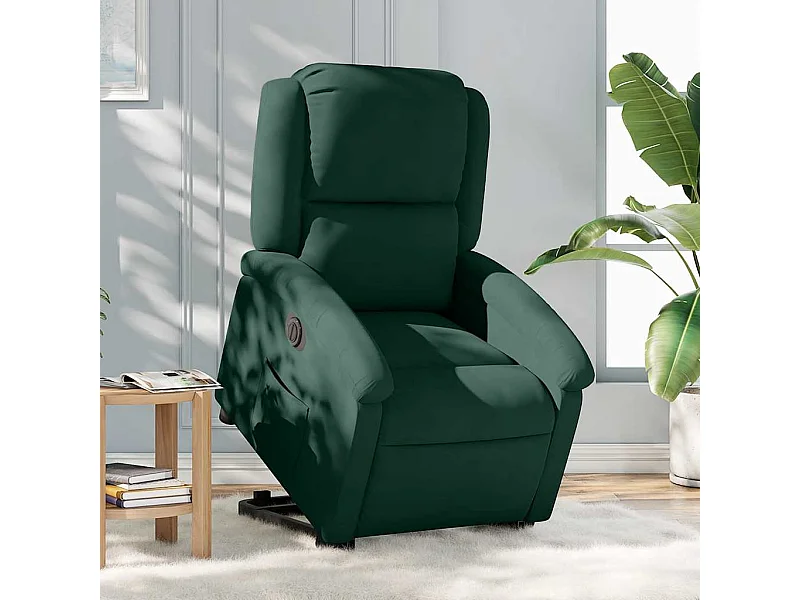 Fauteuil inclinable électrique vert foncé velours