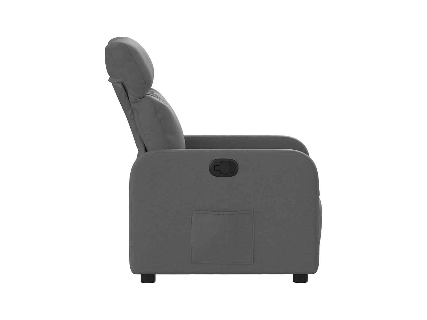 Poltrona Reclinabile in Tessuto Grigio Scuro