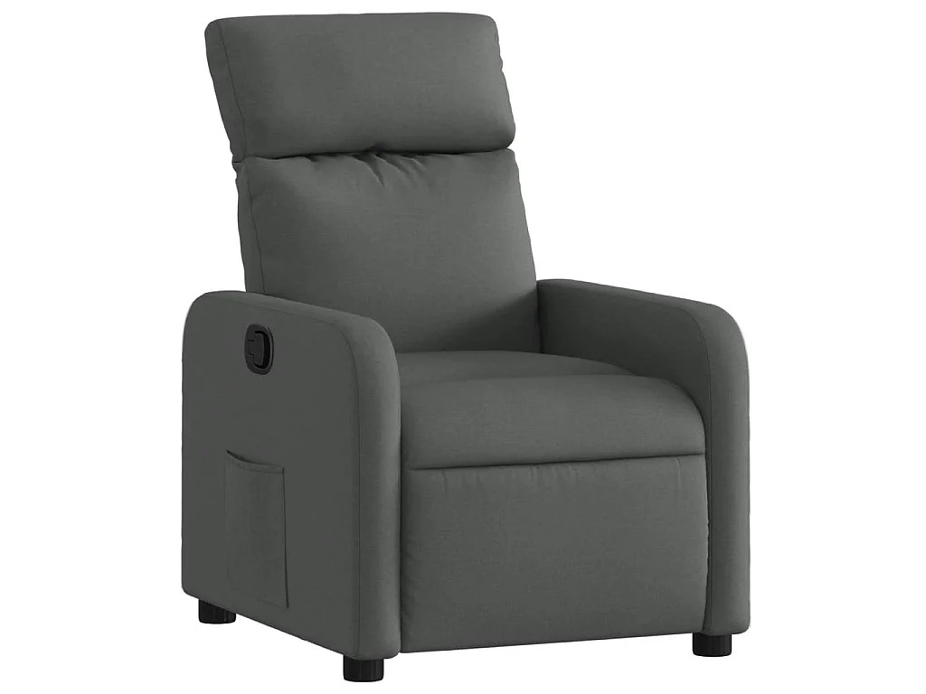 Poltrona Reclinabile in Tessuto Grigio Scuro
