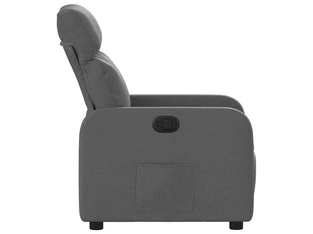 Poltrona Reclinabile in Tessuto Grigio Scuro