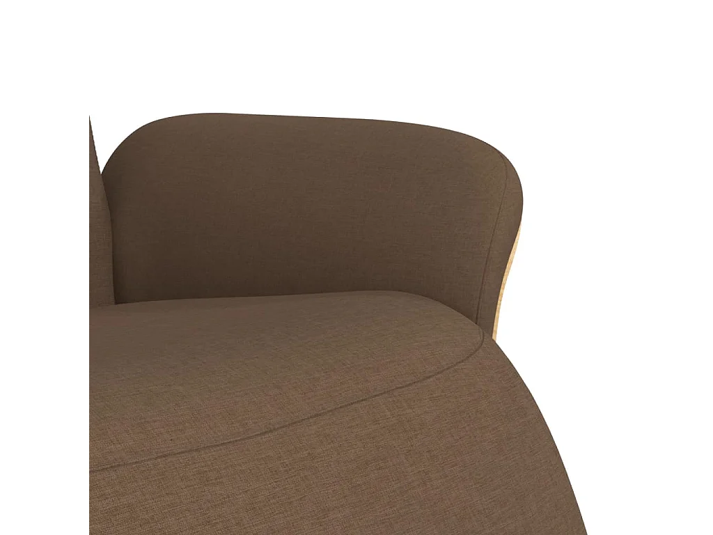 Fauteuil verstelbaar met voetensteun stof bruin