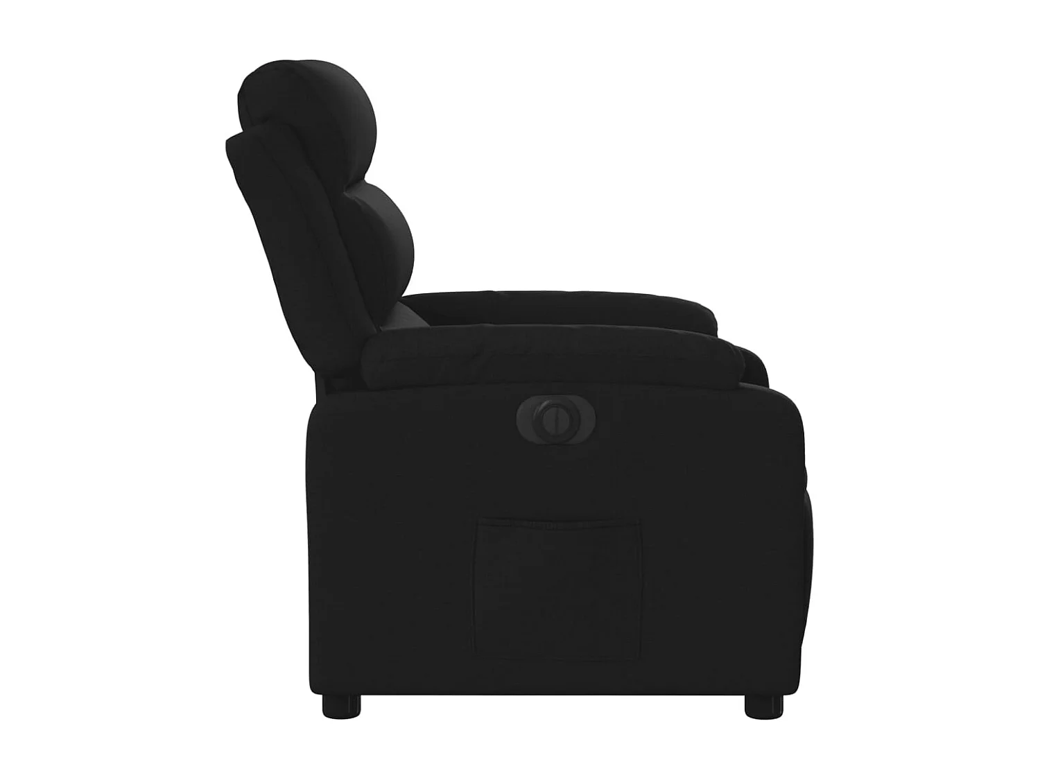 Fauteuil inclinable électrique Noir Tissu