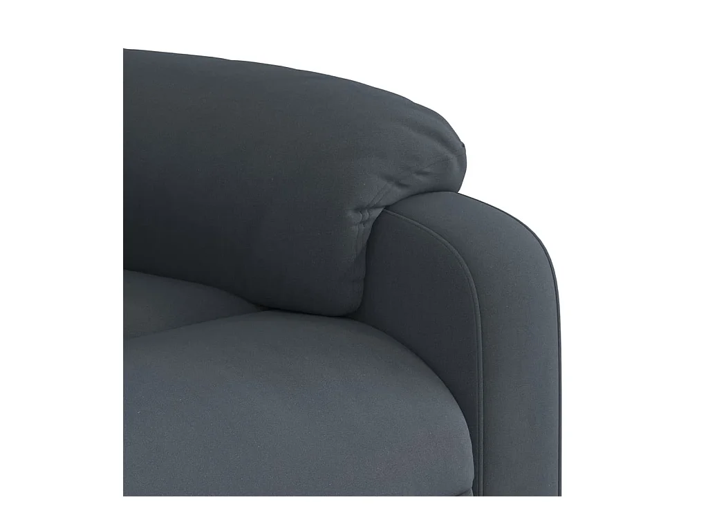 Poltrona Reclinabile Grigio Scuro in Velluto