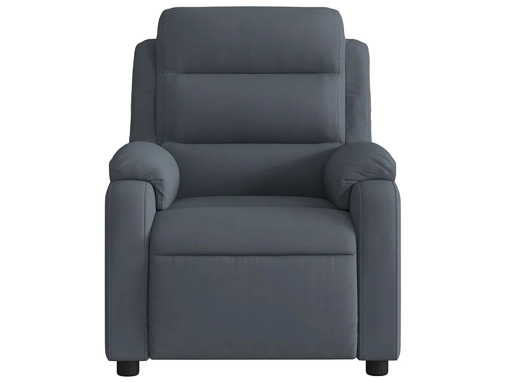 Fauteuil inclinable Gris foncé Velours