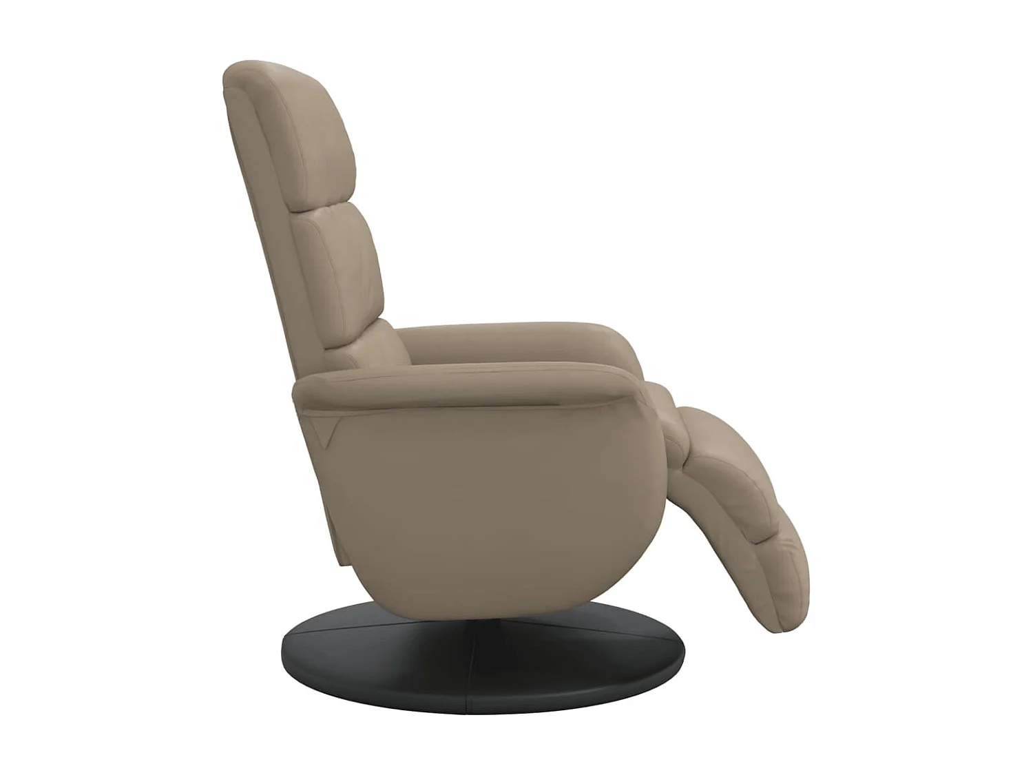 Fauteuil inclinable avec repose-pieds cappuccino similicuir