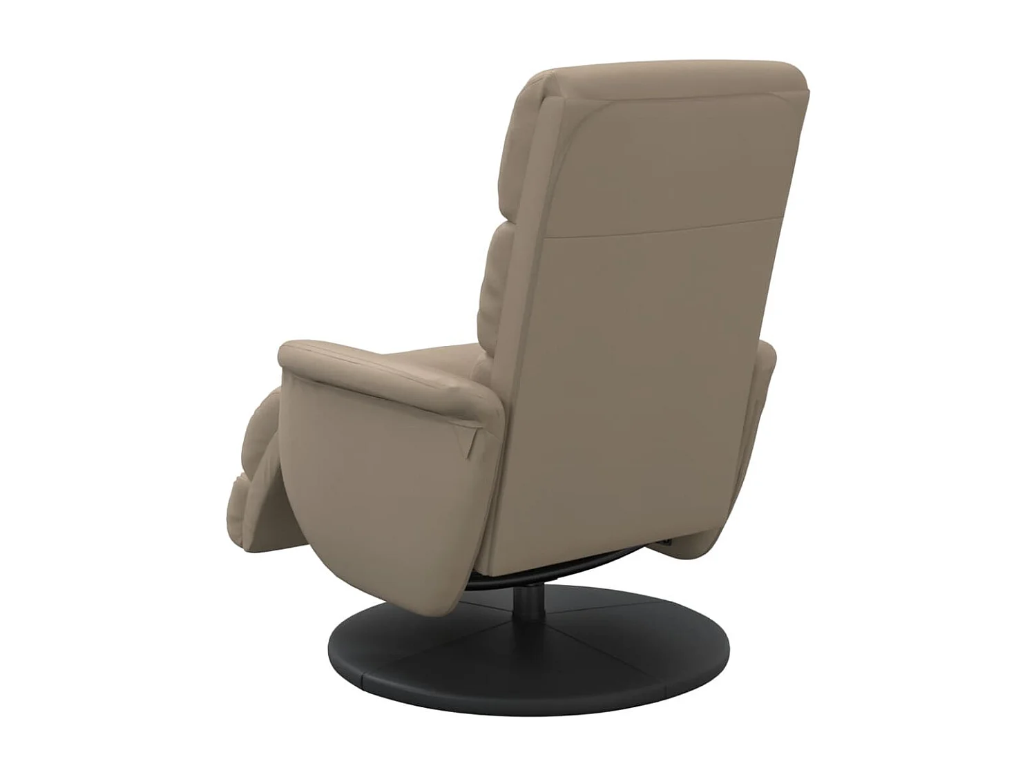 Fauteuil inclinable avec repose-pieds cappuccino similicuir
