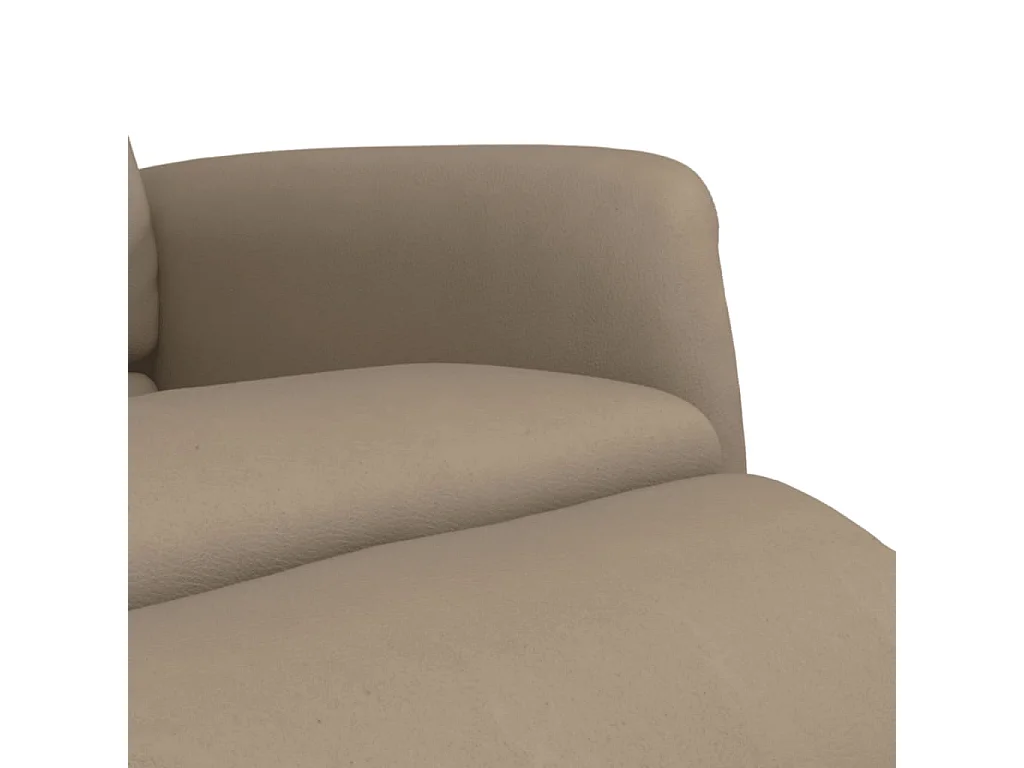 Fauteuil inclinable avec repose-pieds cappuccino similicuir