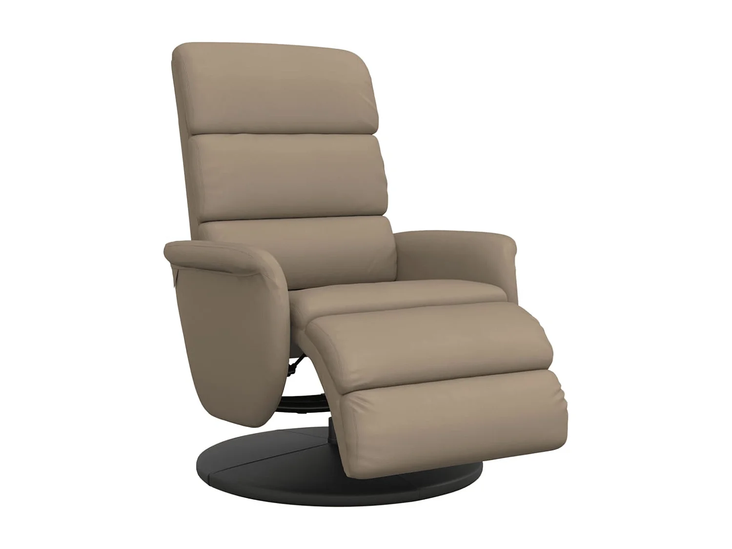 Fauteuil inclinable avec repose-pieds cappuccino similicuir