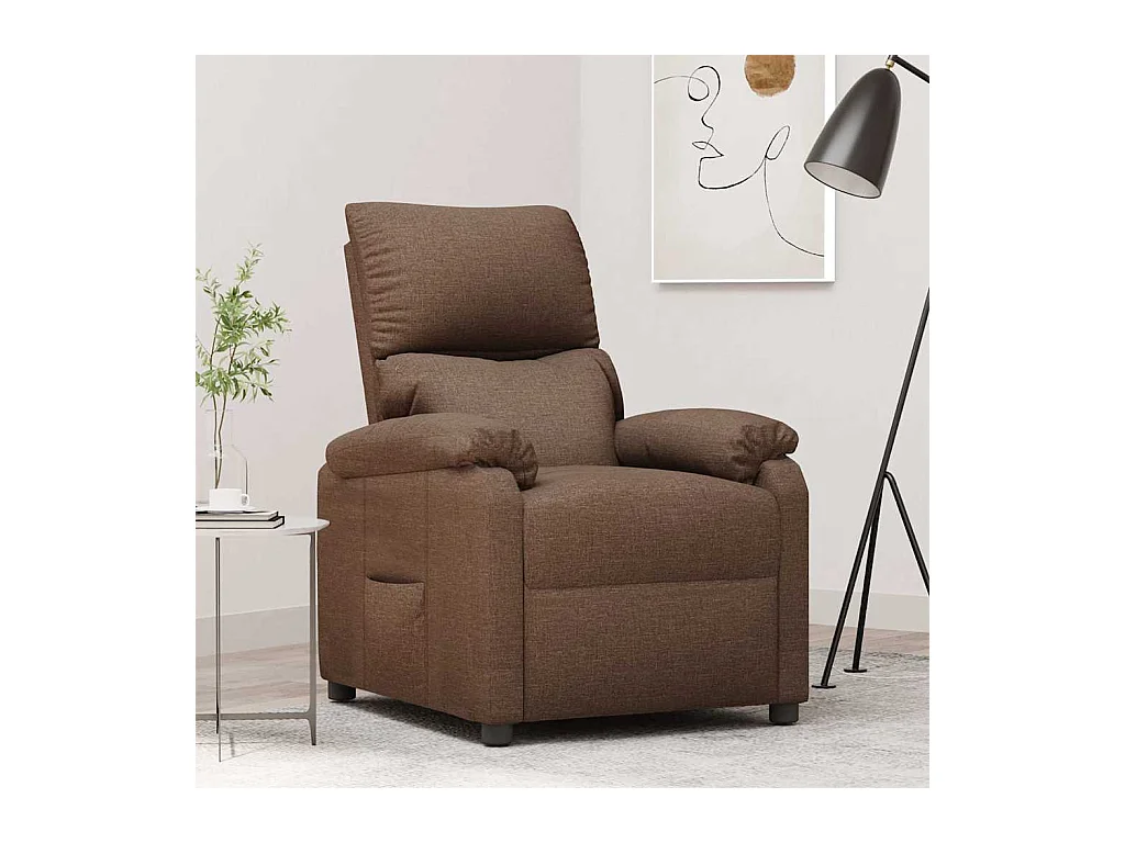 Fauteuil inclinable Marron Tissu