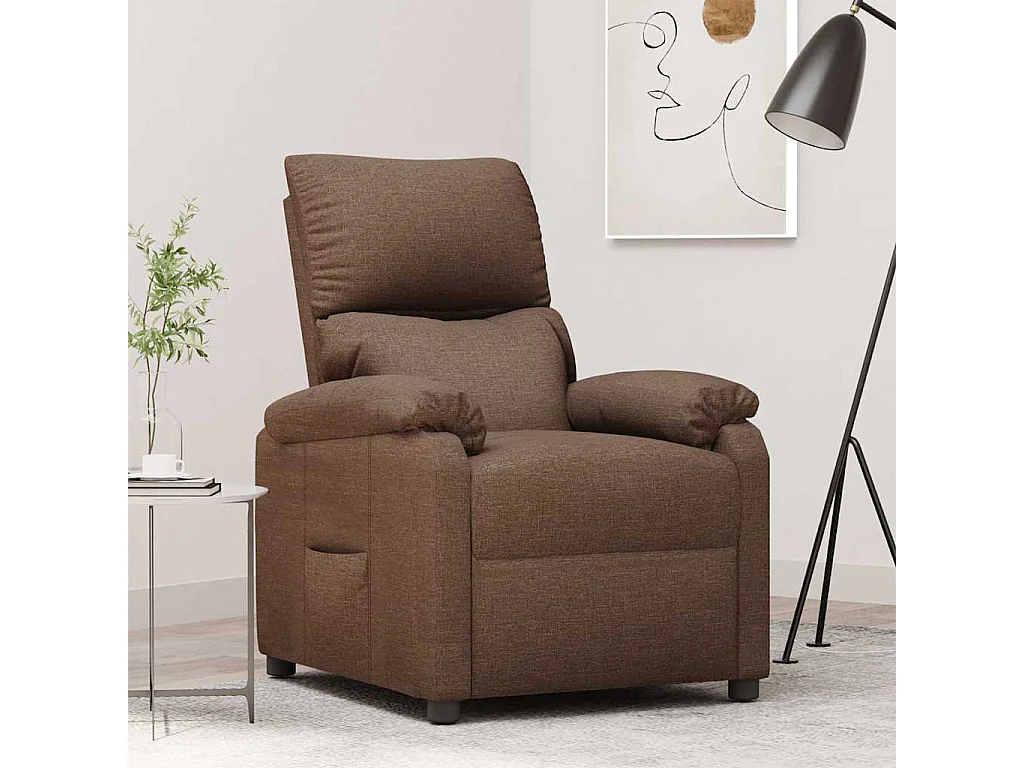 Fauteuil inclinable Marron Tissu