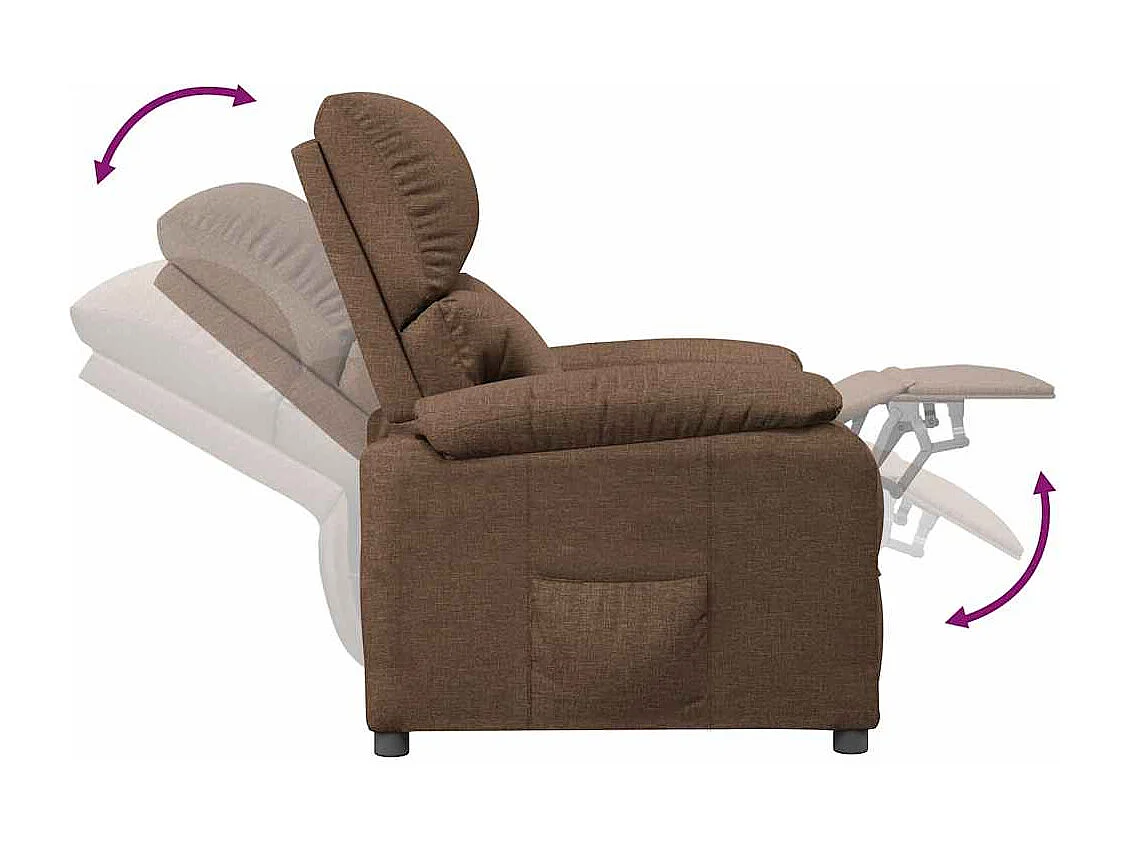 Fauteuil inclinable Marron Tissu
