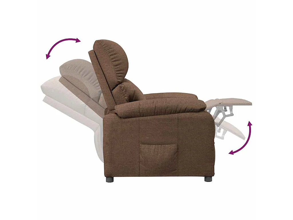 Fauteuil inclinable Marron Tissu