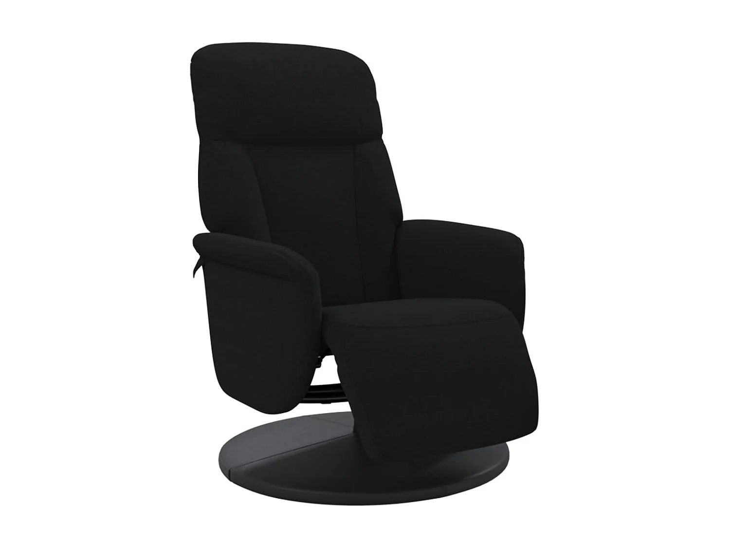 Fauteuil inclinable avec repose-pied noir velours