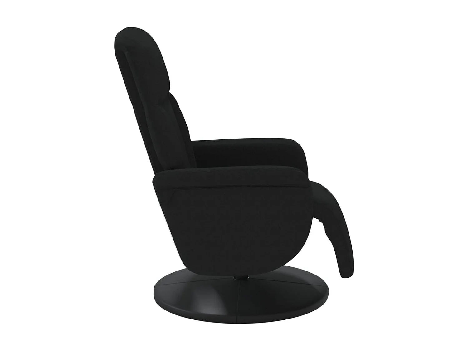 Fauteuil inclinable avec repose-pied noir velours