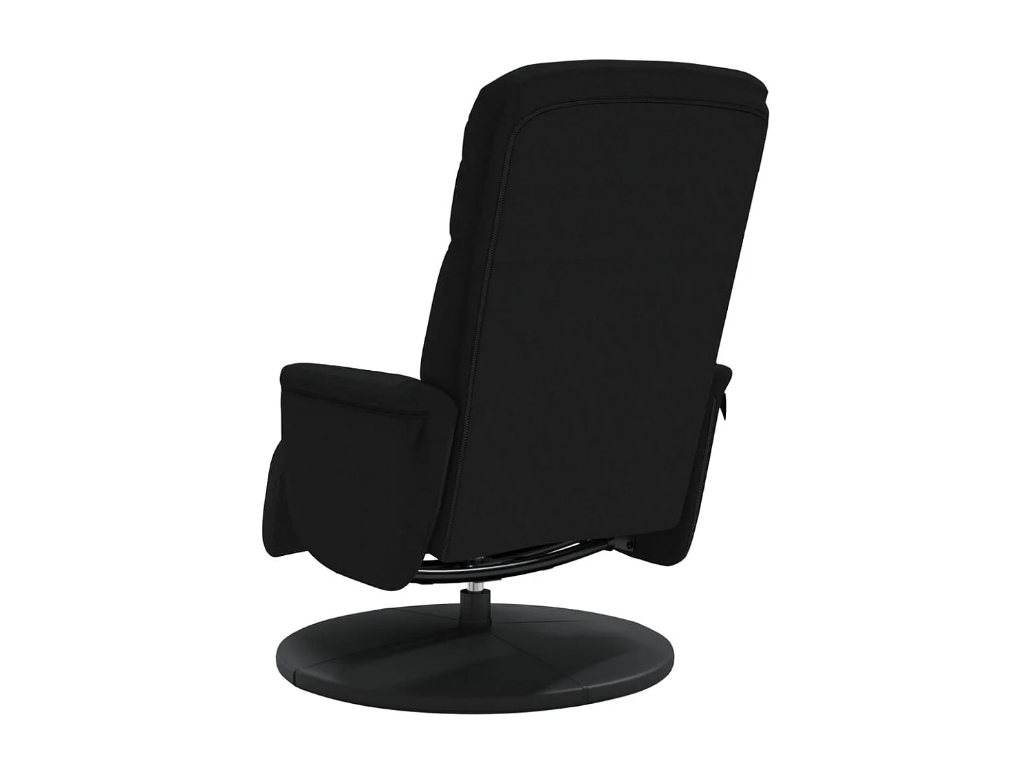 Fauteuil inclinable avec repose-pied noir velours