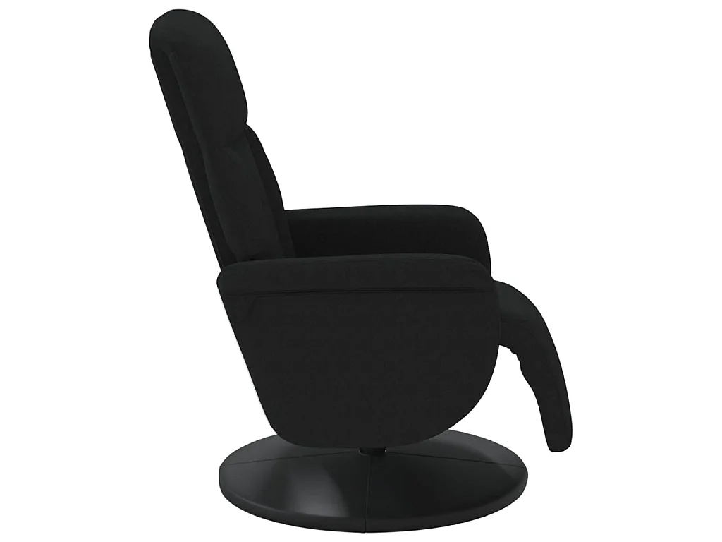 Fauteuil inclinable avec repose-pied noir velours