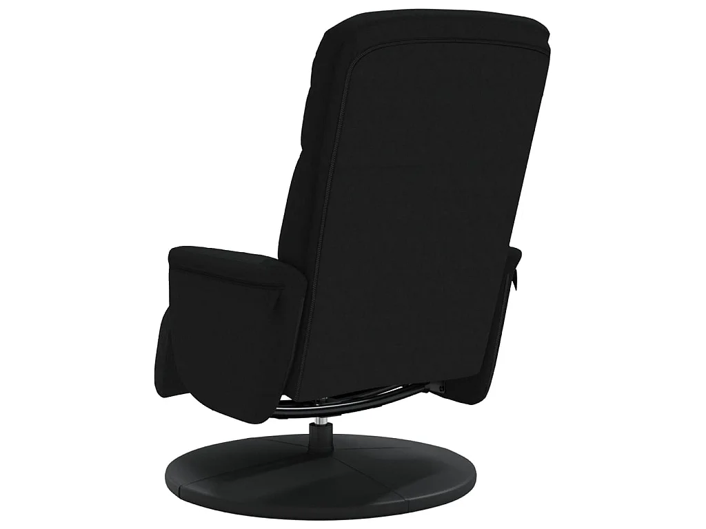 Fauteuil inclinable avec repose-pied noir velours