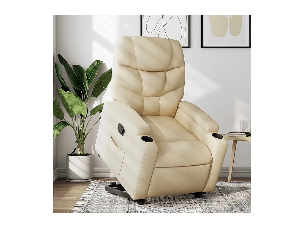 Fauteuil inclinable Crème Tissu
