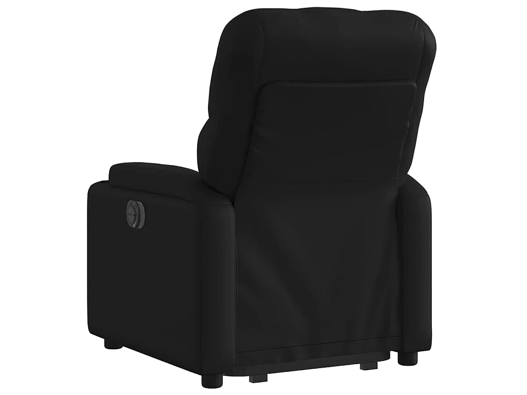 Relaxsessel mit Aufstehhilfe Schwarz Kunstleder