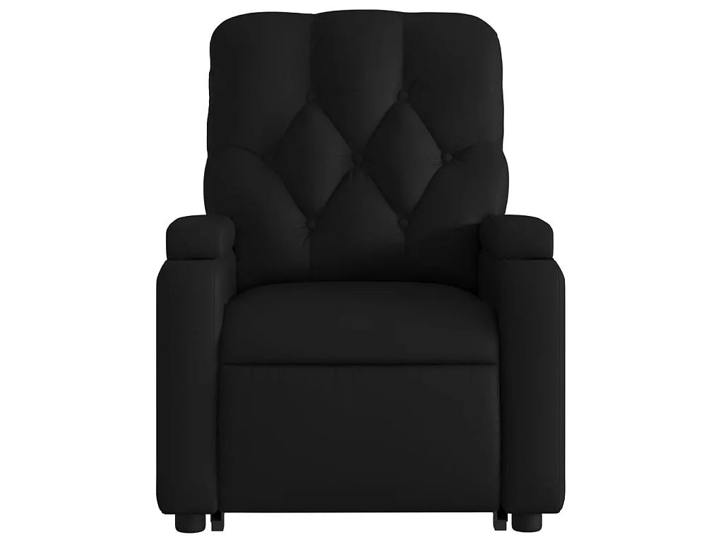 Relaxsessel mit Aufstehhilfe Schwarz Kunstleder